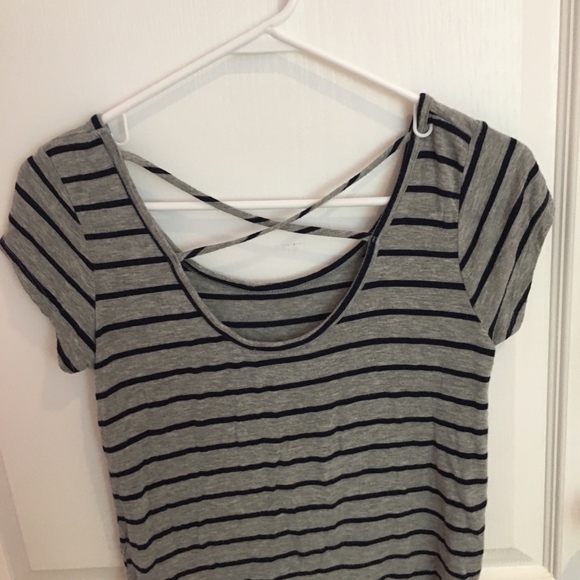 Blue and grey stripped crop top - Picture 2 of 2